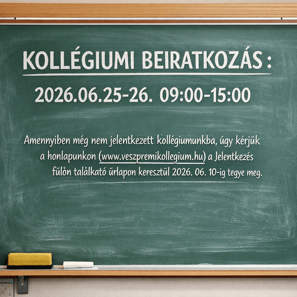 KOLLÉGIUMI BEIRATKOZÁS